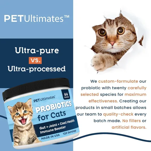 Vista 3 de Pet Ultimates probióticos para gatos, 44 gramos
