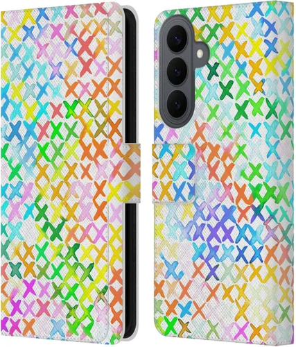 Vista 257 de Head Case Designs Officially Licensed Ninola Brushstrokes Multi Colorful Leather Wallet Case Compatible with Samsung Galaxy A07 4G