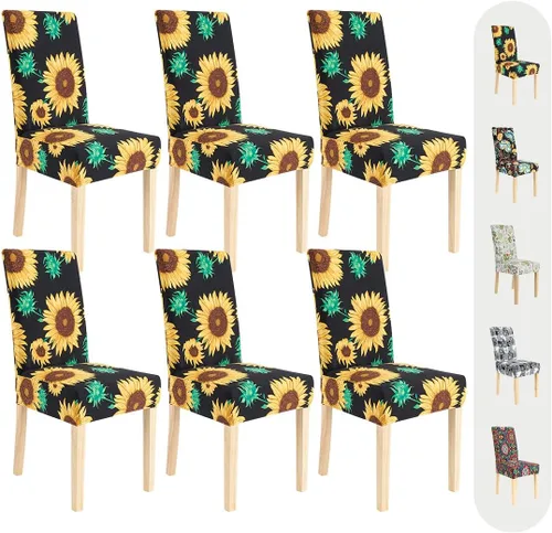 Vista 38 de Secgo - Juego de 2 fundas para sillas de comedor, funda elástica para sillas de comedor, fundas lavables de elastano para sillas de cocina Parsons