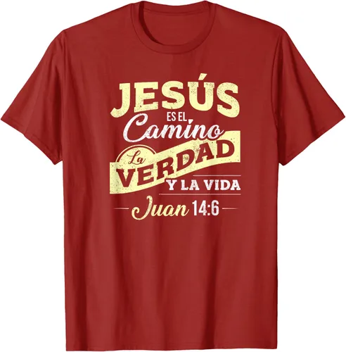 Vista 41 de Camisas de la Biblia de Jesus para los Cristianos Camiseta Española Negro