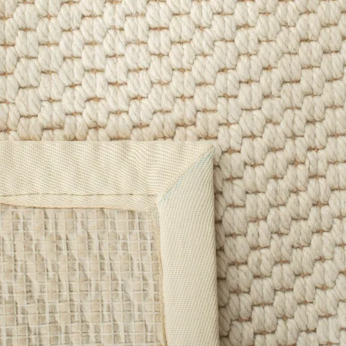 Vista 3 de SAFAVIEH Palm Beach Collection - Alfombra de pasillo, 2 x 8 pies, marfil, sisal y lana anudados a mano, ideal para zonas de alto tráfico en sala