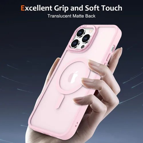 Vista 93 de Anuck - Funda magnética para iPhone 11 compatible con MagSafe, carcasa trasera mate translúcida dura, borde de TPU, delgada, resistente a impactos