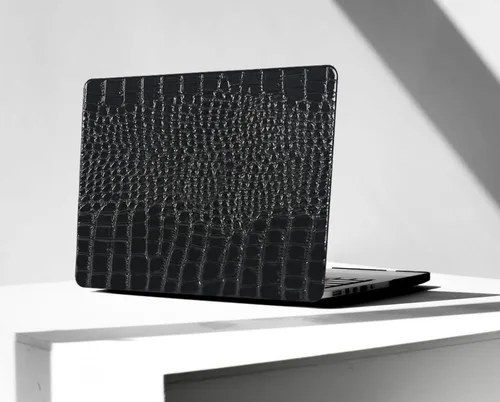Vista 13 de Compatible con Funda para MacBook Air de 13 Pulgadas con Diseño de Cocodrilo 2021 2020 2019 2018 M1 A2337 A2179 A1932, Texturizada Elegante Lujosa