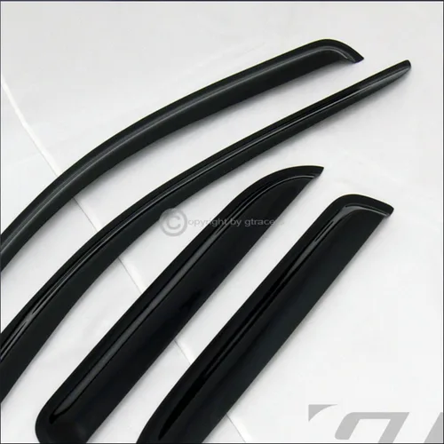 Vista 5 de R&L Racing Deflectores de protección contra el sol y la lluvia, para ventana compatible con Dodge Ram Quad Cab 2002-2009