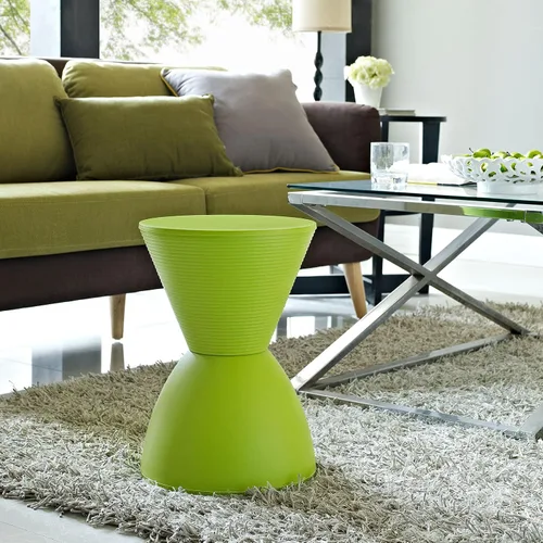 Vista 2 de Modway Haste - Taburete moderno y contemporáneo con forma de reloj de arena, color verde
