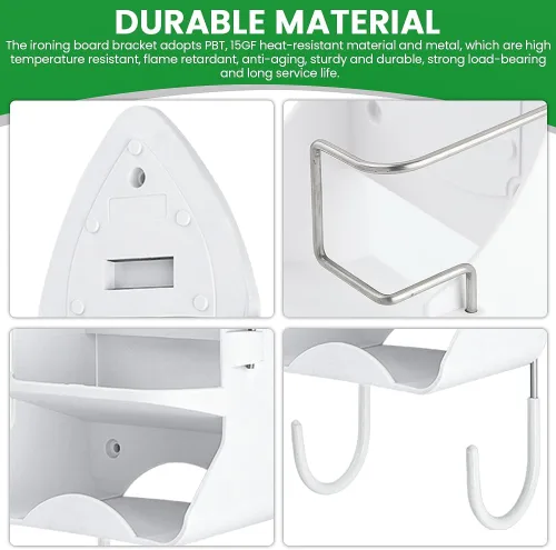 Vista 3 de Soporte para tabla de planchar, soporte para tabla de planchar, soporte para tabla de planchar, soporte de pared para almacenamiento de hierro