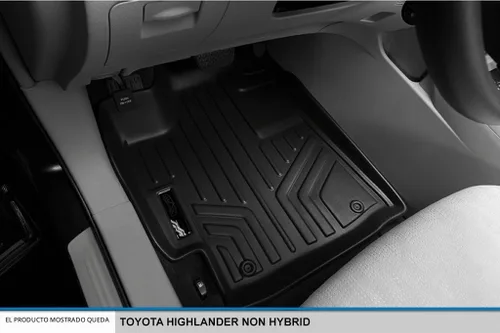 Vista 2 de SMARTLINER Juego de tapetes de ajuste personalizado de 2 filas para 2008-2013 Toyota Highlander