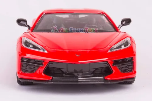 Vista 4 de Motormax 79360 Chevrolet Corvette C8 Stingray Red Timeless Legends 1/24 modelo de auto fundido a presión 2020