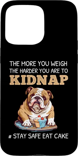 Vista 31 de English Bulldog Dog Lover Funny Quote Stay Safe Eat Cake Case for iPhone 17