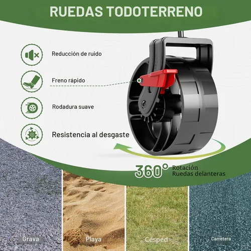 Vista 7 de TIMBER RIDGE Carro plegable de dos pisos de 400L con frenos, 54" extra Negro
