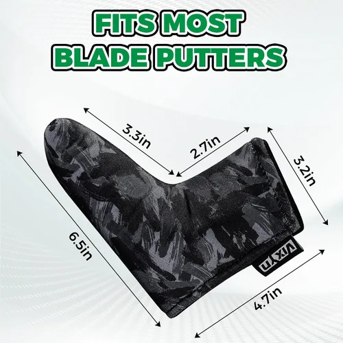 Vista 6 de VIXYN Cubierta para putter Blade – Fundas para putter de golf de primera calidad – Cubiertas magnéticas con forro polar