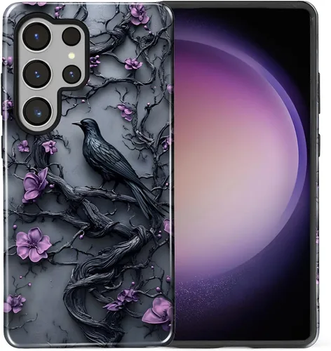 Vista 12 de Funda compatible con Samsung Galaxy S23, funda híbrida de protección rígida de 2 capas, a prueba de golpes, funda protectora resistente para Lata