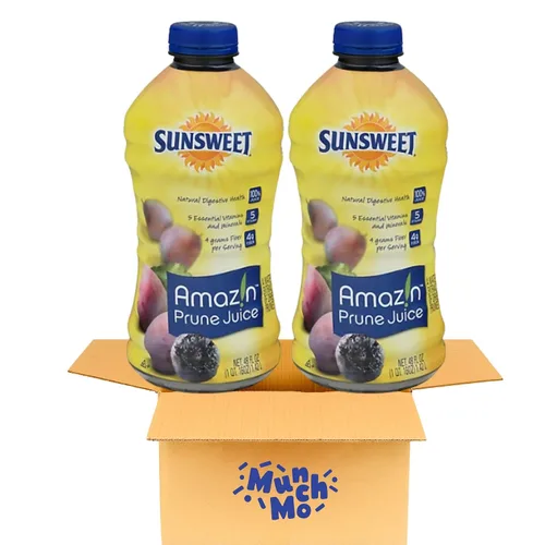 Vista 3 de MunchMo Sunsweet - Jugo de ciruela pasa, 32 onzas, 2 paquetes, sin pulpa, jugo 100% natural, 0.11 onzas de fibra por porción, buena fuente