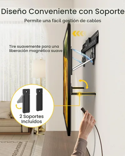 Vista 6 de monTEK Soporte de pared para TV ultra delgado de 0.35 pulgadas