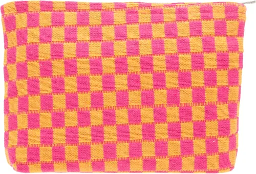 Vista 41 de PAZIMIIK Bolsa de Maquillaje a Cuadros para Bolso Portátil con Cremallera, Estuche Pequeño de Cosméticos para Accesorios de Viaje, Azul Ártico