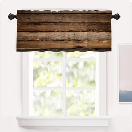 Vista 31 de Shrahala Floral Abstract Design Blackout Curtain Tiers, Minimalist Flower Illustration Kitchen Valance Light Blocking Tier Drapes with Rod Pocket, 2