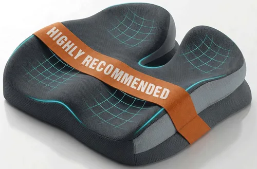 Vista 9 de Cojines de asiento para sillas de oficina, cojín de silla de ruedas para dolor de espalda sentado durante mucho tiempo, cojín de espuma