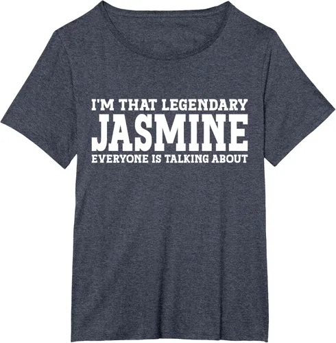 Vista 66 de Jasmine Personal Name - Camiseta divertida de jazmín para mujer y niña, Negro