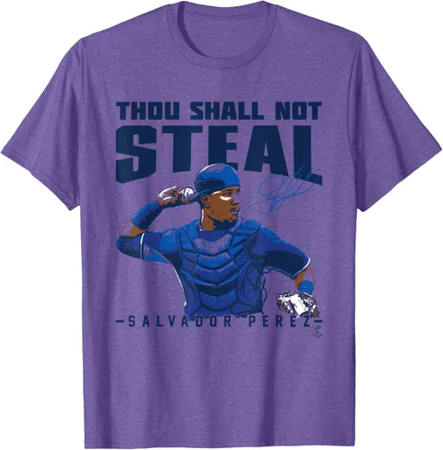 Vista 10 de Salvador Perez Thou Shall Not Steal - Camiseta, gris, S