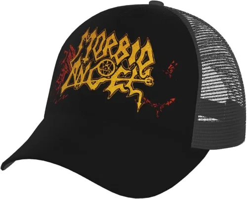 Vista 4 de Morbid Metal Band Angel Adjustable Baseball Cap Funny Men's Mesh Fishing Hat Snapback Trucker Hat Classic Suitable for Outdoors Such as Riding