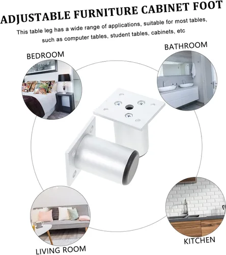 Vista 6 de OSALADI Patas ajustables de los muebles 2pcs patas de mesa modernas para el gabinete de la TV del aparador