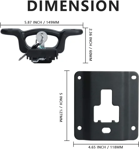 Vista 4 de Anclajes de amarre de camión para Ford F-150/F-250/F-350 y Raptor (sistema BoxLink), paquete de 4 tacos y placas, sustituye a FL3Z-99000A64-B