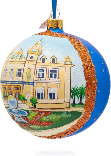Vista 6 de Casino de Montecarlo, adorno navideño de bola de cristal de Mónaco 4