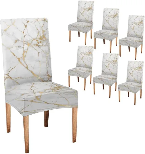 Vista 168 de TOMWISH Juego de 2 fundas para sillas de comedor, color turquesa y gris, fundas elásticas para sillas Parsons, de elastano, lavables, protectores
