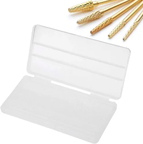 Vista 3 de Caja de almacenamiento de 30 agujeros, caja de almacenamiento de brocas de arte de uñas, caja de almacenamiento de brocas de manicura, soporte