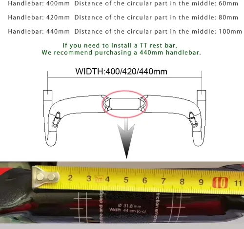 Vista 2 de Alfa Pasca Manillar Aero para Bicicleta de Carretera, Manillar de Carbono para Bicicleta de Carrera, Barras de Caída, Ligero, 31.8 UD