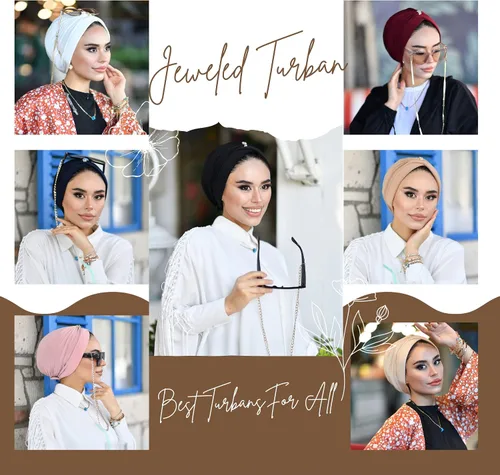 Vista 6 de Turbantes cruzados para mujer, hiyab para mujer, envolturas para el cabello, envolturas para la cabeza para mujer, hiyab para mujer, hiyab