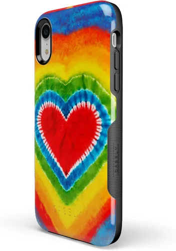 Vista 4 de Casely Funda para iPhone XR Funda con diseño de corazón teñido anudado