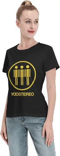 Vista 4 de Soda Stereo T Shirts Women's Loose Fit Casual Cotton Comfort Round Neckline Short Sleeve Tees Clothing