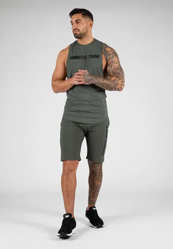 Vista 4 de GORILLA WEAR Camiseta sin mangas Milo Drop con sisa, color verde