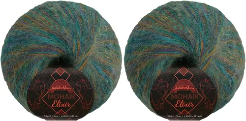 Vista 60 de JubileeYarn Mohair Elixir Yarn - 50g/Skein Baby Wool Blend - Cosmopolitan - 1 Skein