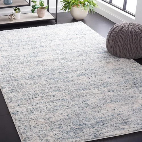 Vista 27 de SAFAVIEH Berber Shag Collection - Tapete para pasillo, 2 x 6 pies, color gris y marfil, diseño moderno, no desprende pelusa y de fácil cuidado, 1.2