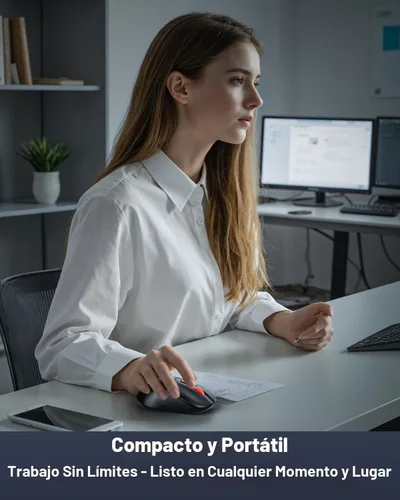 Vista 7 de wegear Ratón inalámbrico USB para computadora portátil, Mac, ratón Negro
