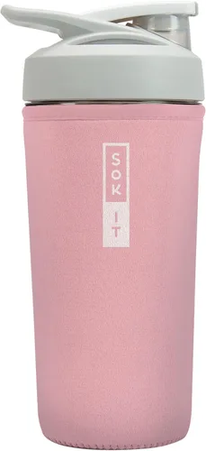 Vista 67 de Sok It BotlSok Botella Mezcladora de Proteínas con Funda Aislante de Neopreno (Floral Abstracto, Se Ajusta a Mezcladoras de 24oz)