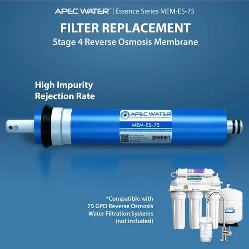 Vista 2 de APEC MEM-ES-75 75 GPD Filtro de reemplazo de membrana para sistema de ósmosis inversa For Reverse Osmosis Systems, 1 Count, Compatible with APEC