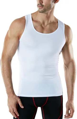 Vista 4 de ATHLIO Paquete de 3 camisetas sin mangas de compresión para hombre, para correr, baloncesto, entrenamiento, capa base