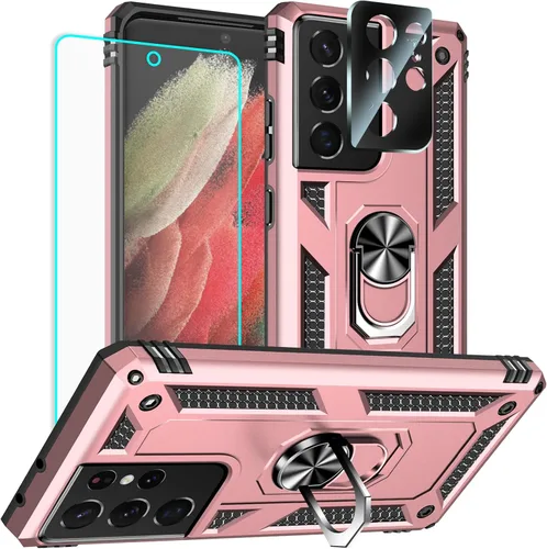 Vista 10 de Yiakeng Funda para Samsung Galaxy S8, Samsung S8, funda protectora de grado militar con anillo para Samsung Galaxy S8 (verde militar)