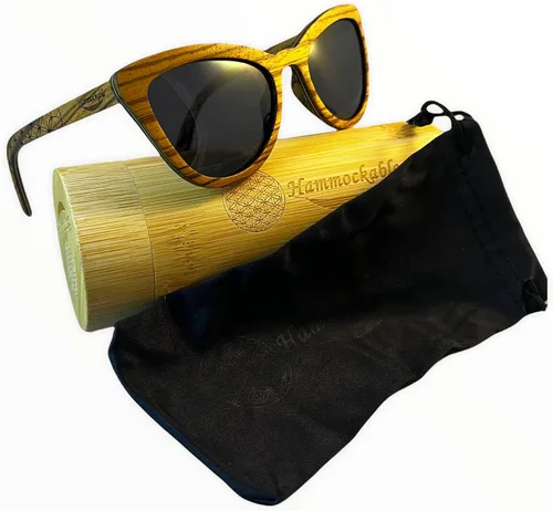 Vista 2 de Anteojos de sol de madera de arce, lentes 100 % polarizadas, hechos a mano