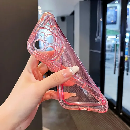 Vista 3 de Funda transparente, compatible con iPhone 13 Pro Max, funda protectora de silicona, delgada, a prueba de golpes, flexible, para mujeres y niñas