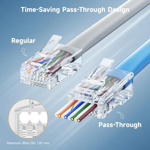 Vista 2 de Cable Matters - Paquete de 50 conectores RJ45 de paso Cat 6