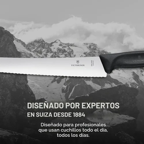 Vista 6 de Victorinox Swiss Classic - Cuchillo de pan curvo de 10.25 pulgadas con borde dentado y mango negro