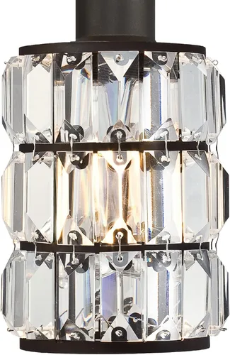 Vista 2 de Westinghouse Lighting 6337900 Sophie - Accesorio de pared interior de tres luces, acabado de bronce aceitado con cristal de prisma