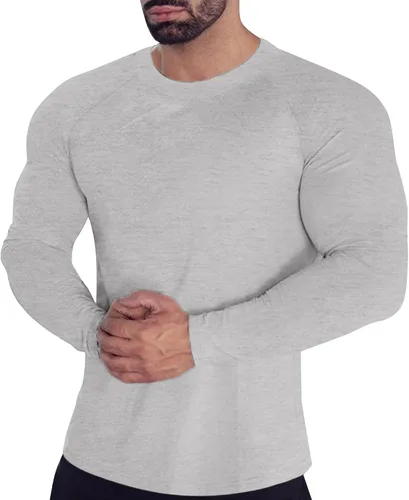 Vista 55 de Camisas de compresión atléticas de manga larga para hombre, capa base, camisa de entrenamiento atlético, camisas de compresión, camisetas deportivas
