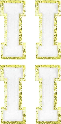 Vista 14 de MECCANIXITY 4 parches de letras de felpilla termo-adhesivas con letras del alfabeto blanco, S de 3 pulgadas de altura para ropa, zapatos, sombreros