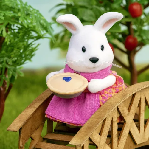 Vista 7 de Li'l Woodzeez Hoppingoods Rabbit Family - Juego de 4 figuras coleccionables de conejo posables con libro de cuentos - Figuras de muñeca de juego