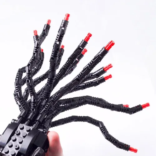 Vista 4 de Aetheria MOC - Robot centinela con tentáculos, juego de construcción de películas de ciencia ficción, escenas de batalla, bloques de construcción